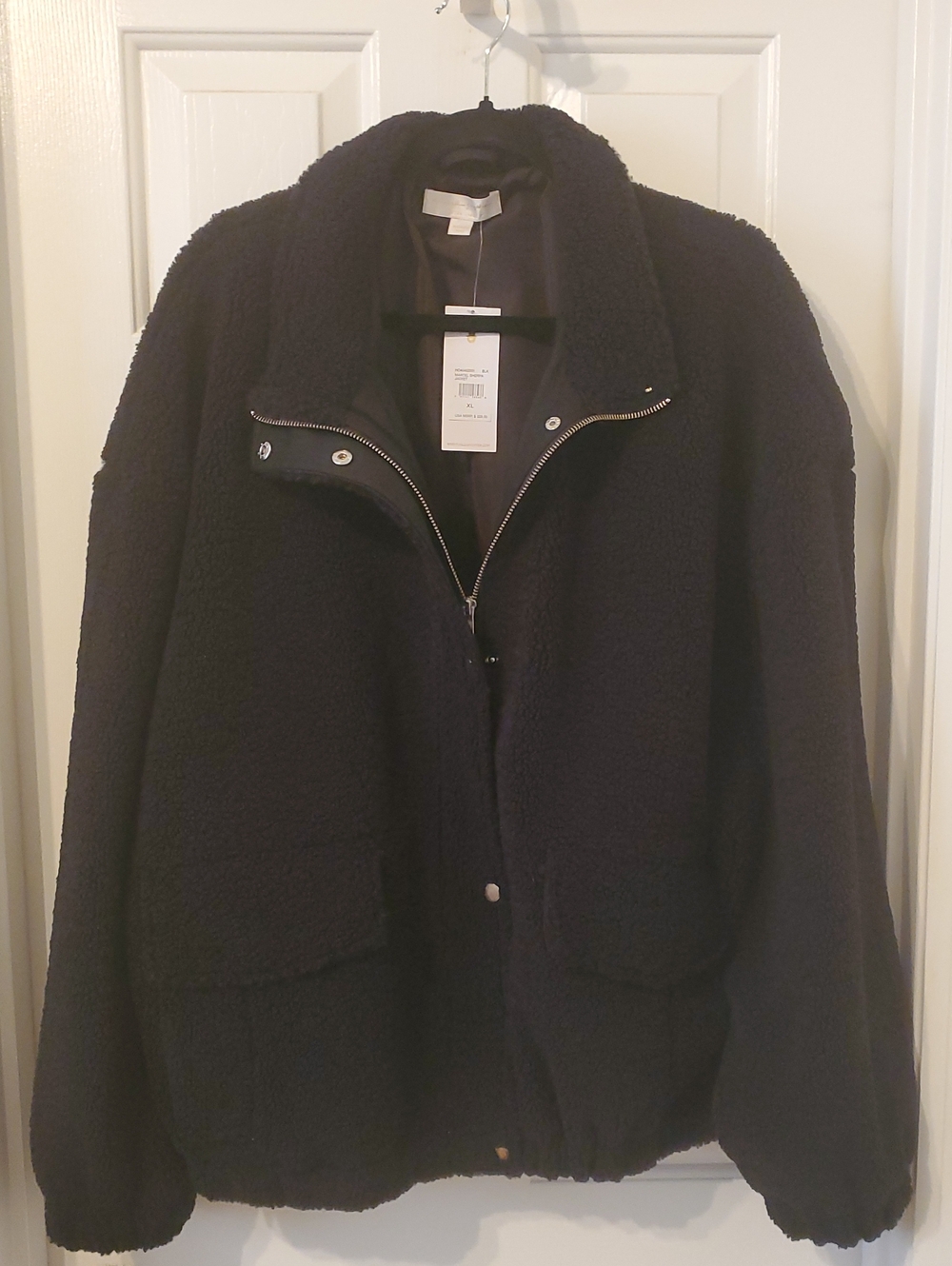Spiritual Gangster Dark Black Teddy Sherpa Jacket